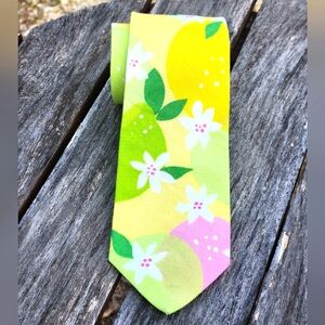 Lilly Pulitzer Floral Lemon Lime Tie